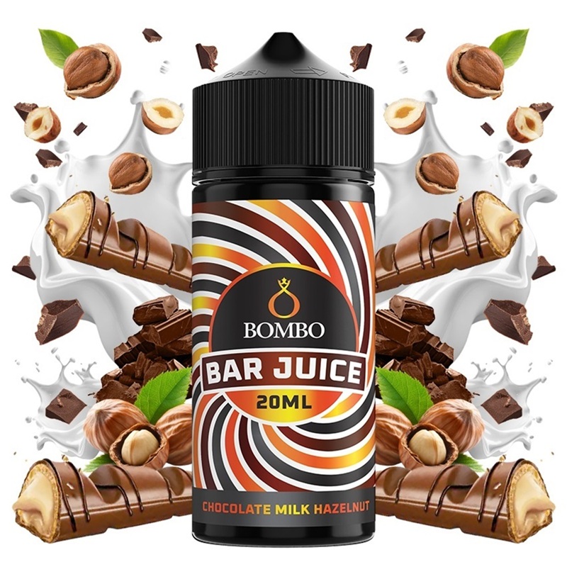 Chocolate Milk Hazelnut 20/120ml Bar Juice by Bombo