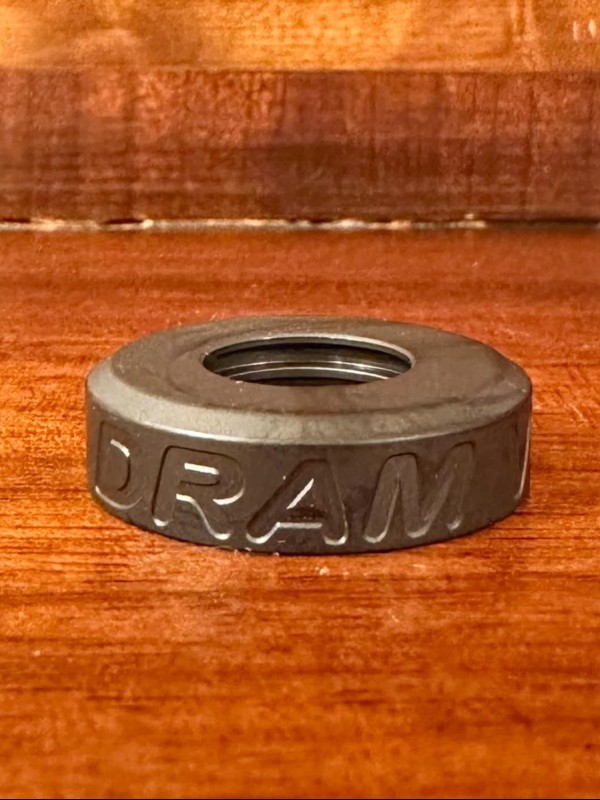 dram v by k c mods logo top cap black matte