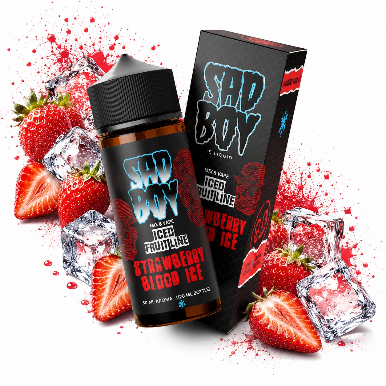 rainbow blood ice 30/120ml iced fruit line by sadboy